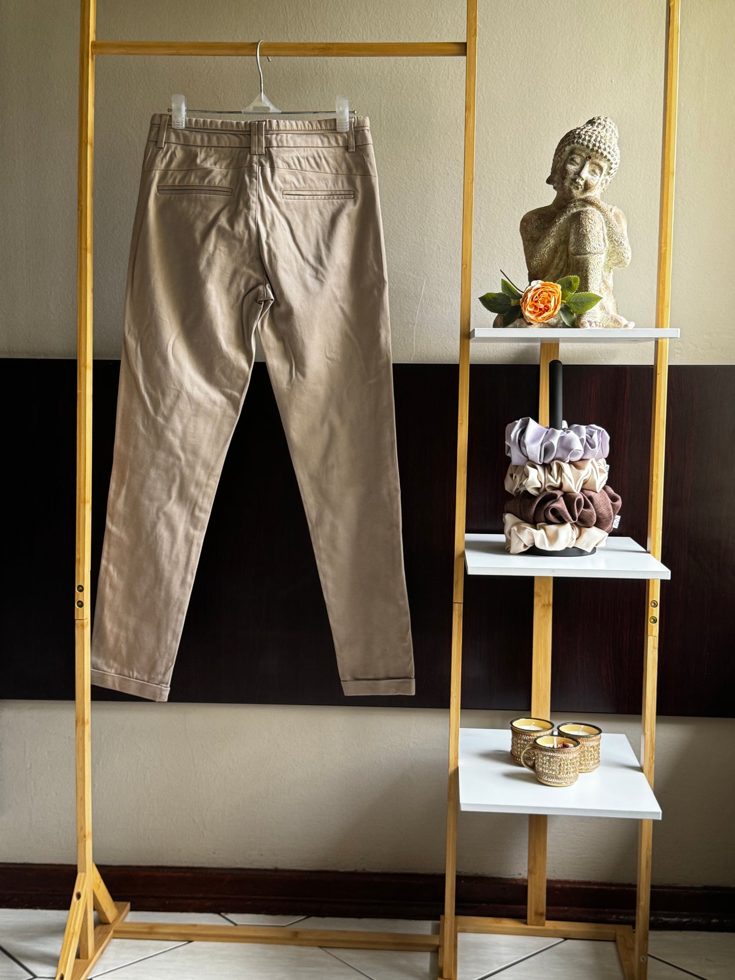 Beige Formal Pants