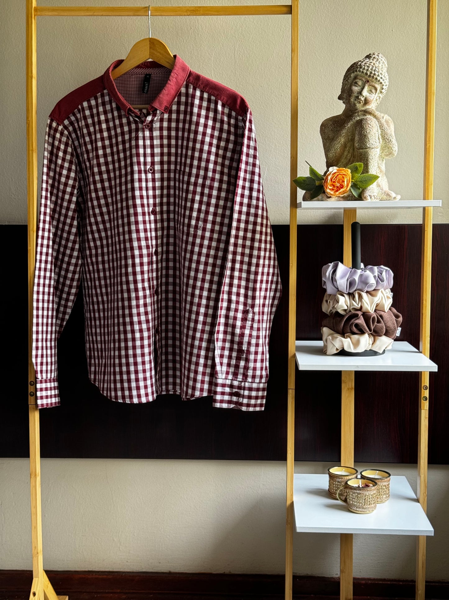 Mens Red Checked Shirt