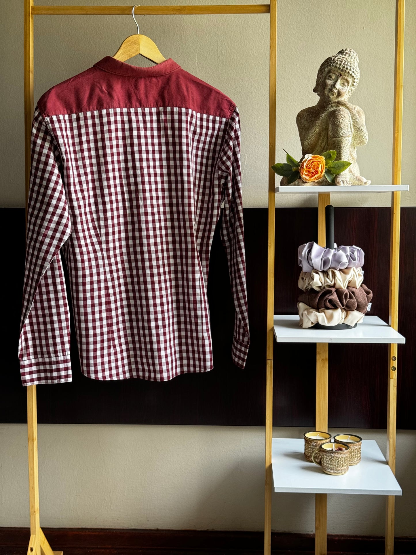 Mens Red Checked Shirt