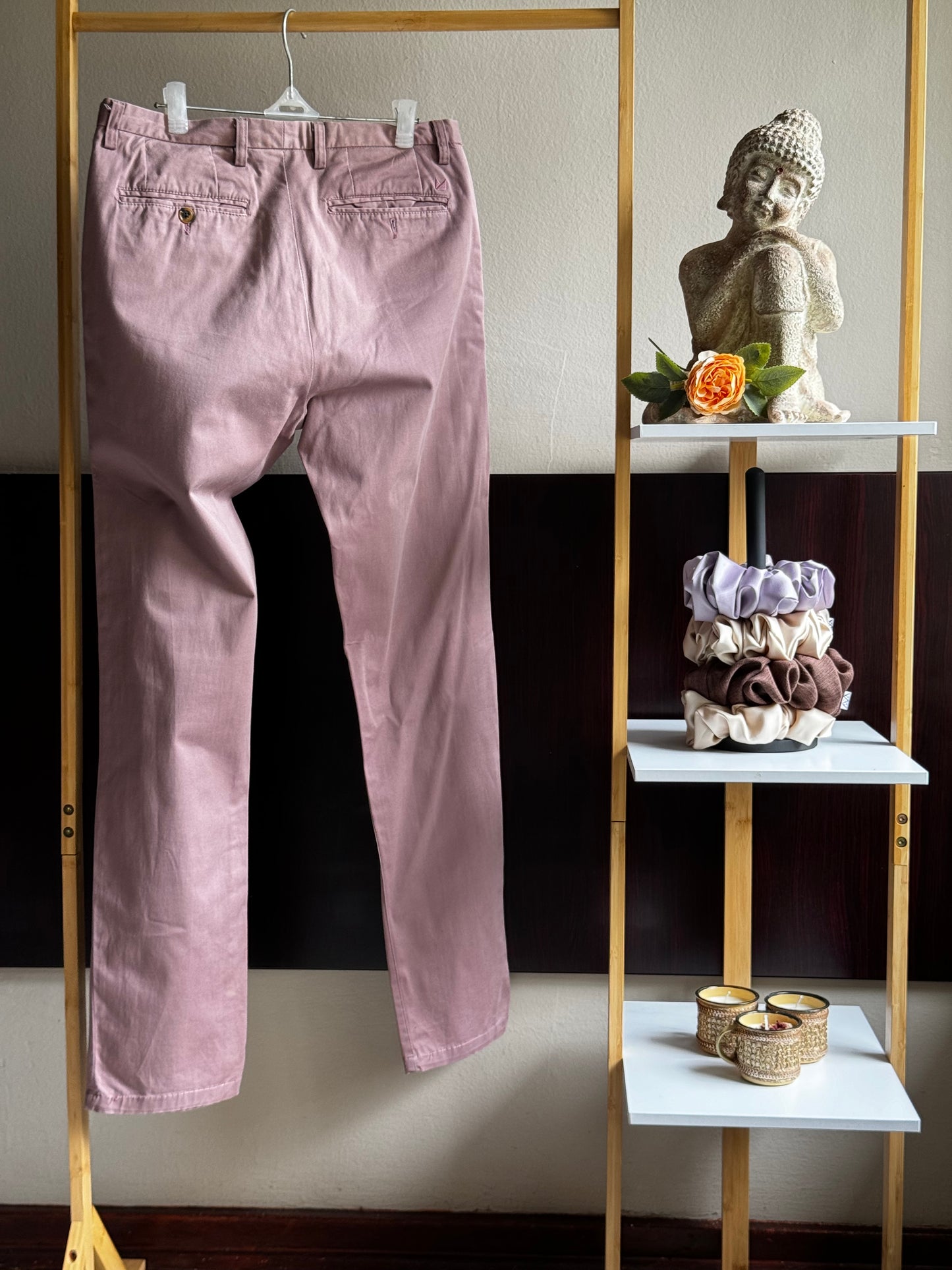 Mens Pink Formal Pants