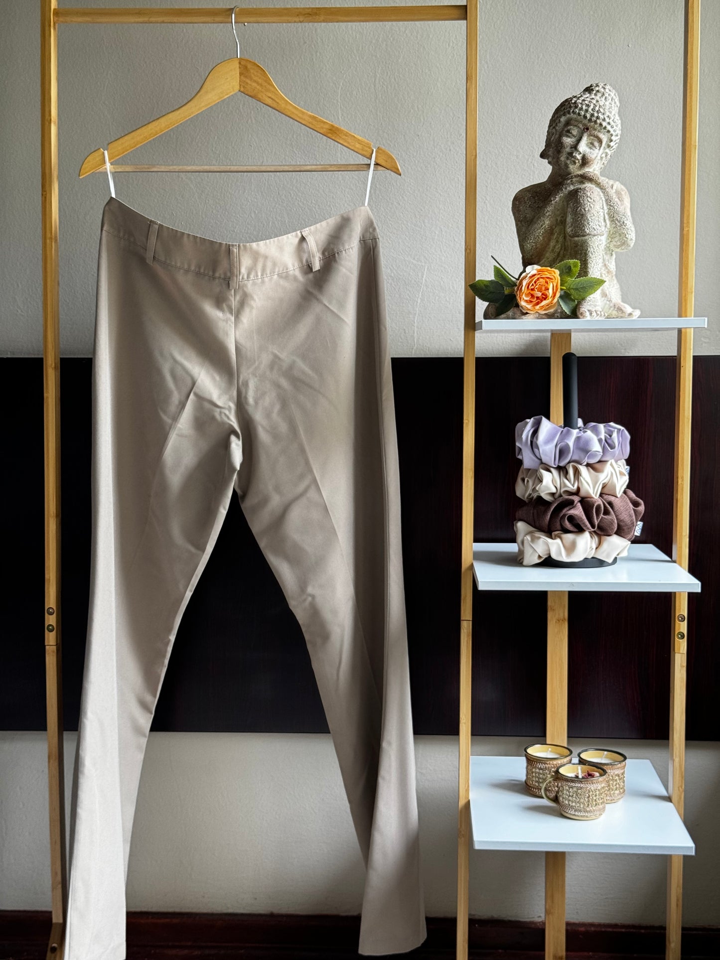 Beige Formal Pants