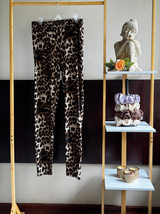 Brown & Black Leopard Print Legging