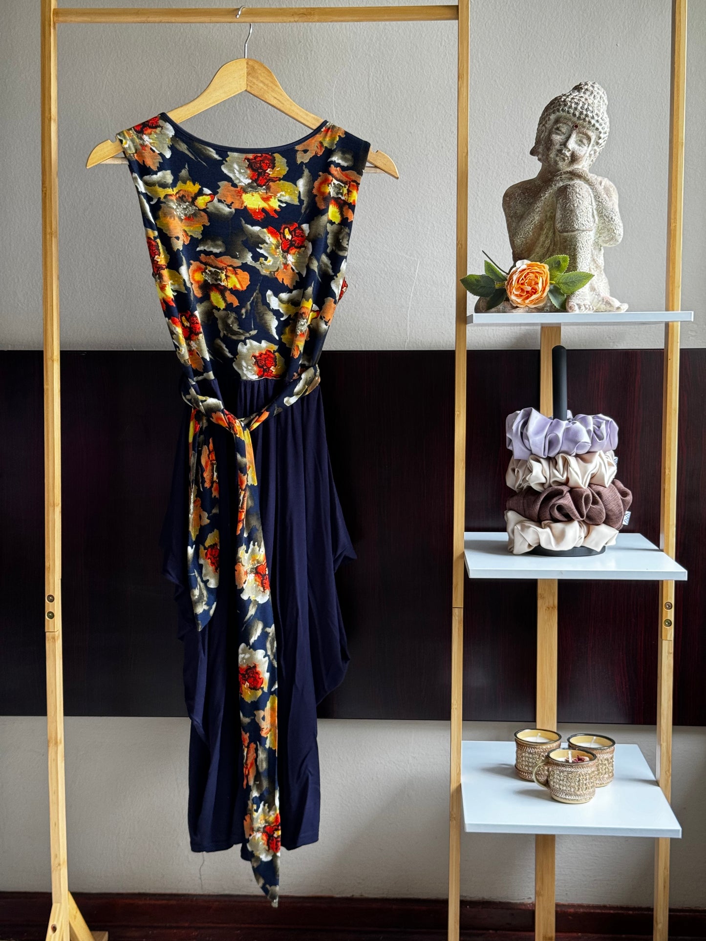 Navy & Orange Summer Dress