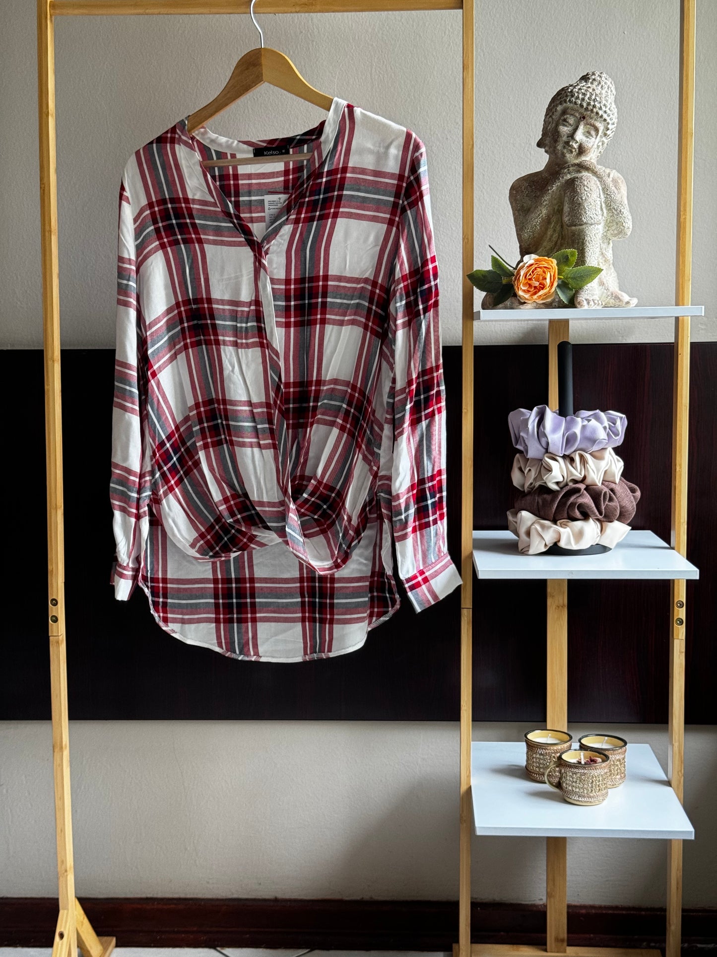 Mid Red Blouse Shirt