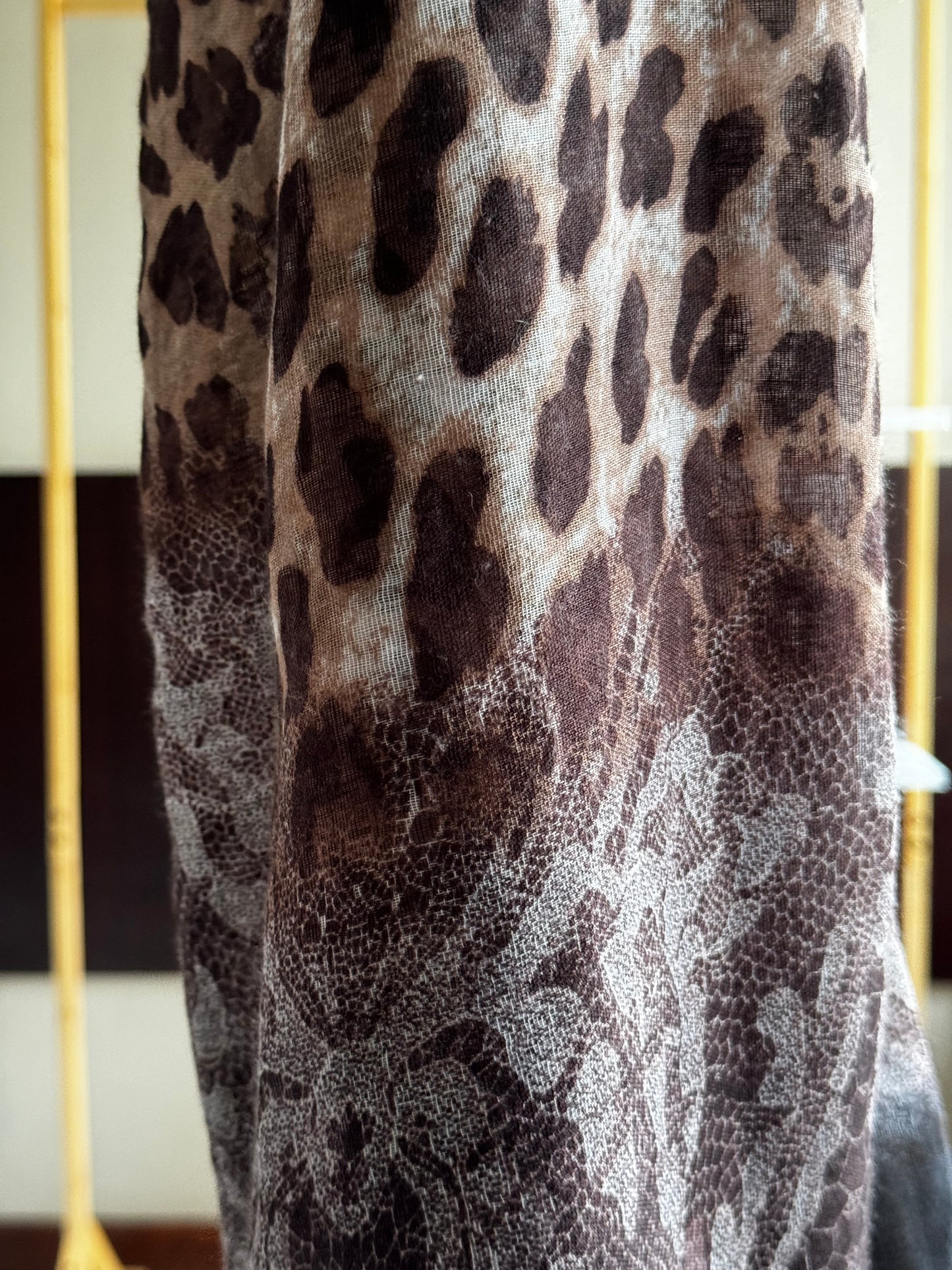 Brown & Black Multi print Scarf