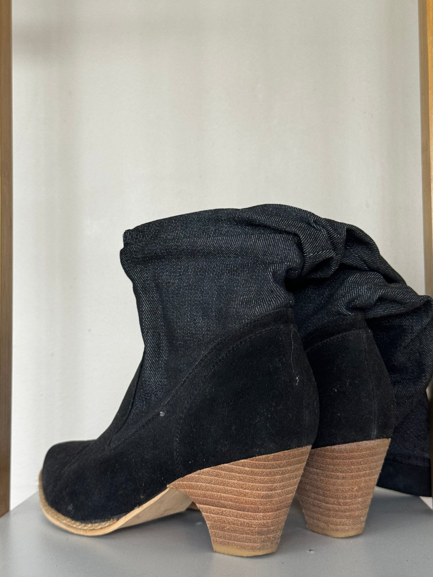 Black Denim Boots