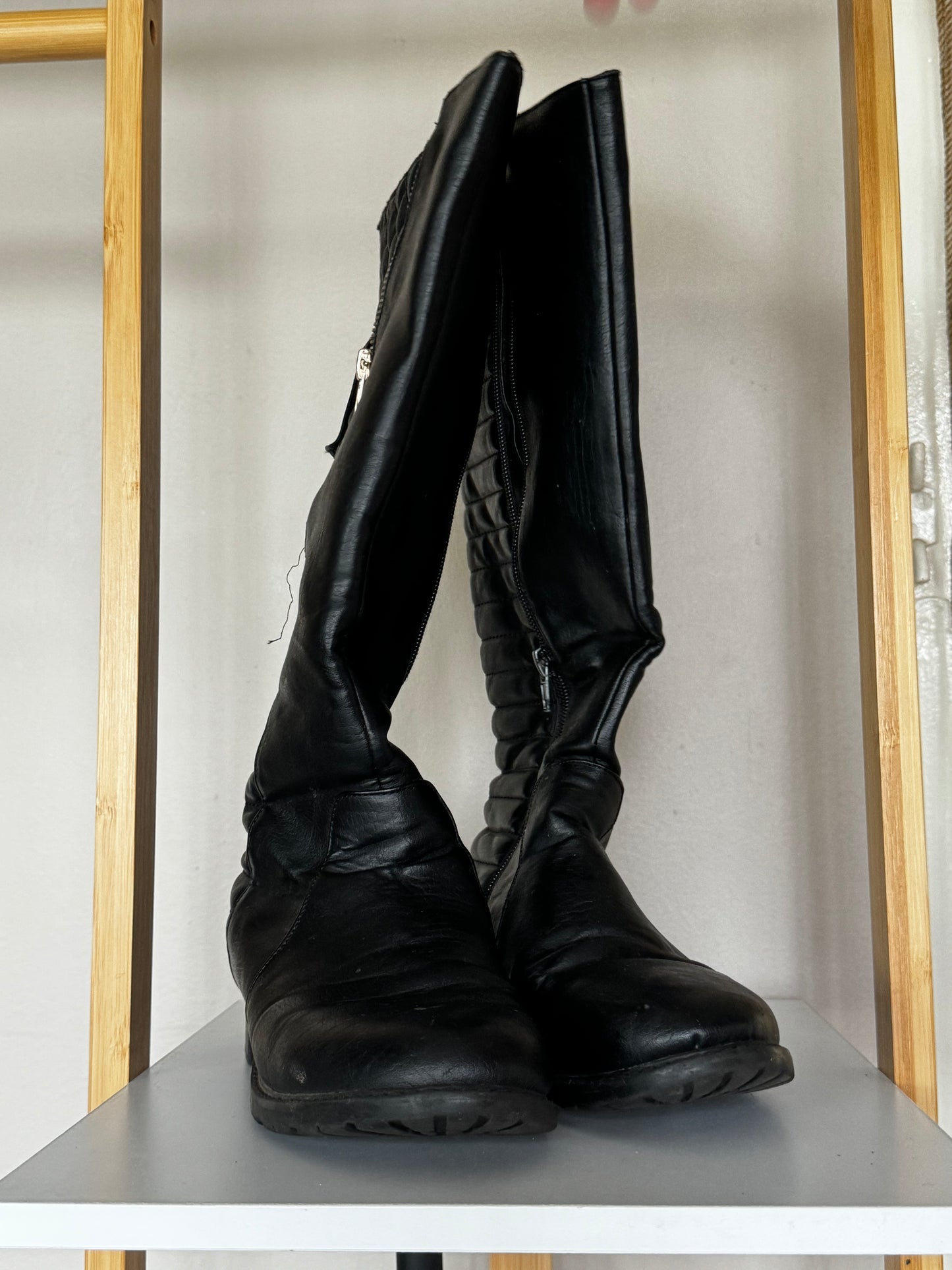 Black Zipped Boots