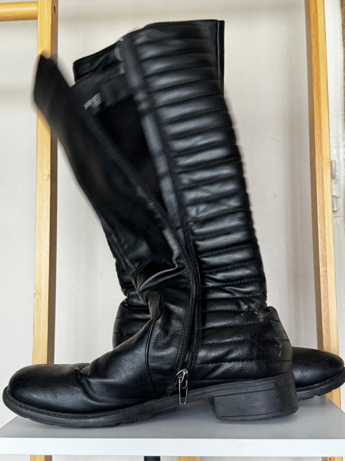 Black Zipped Boots